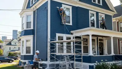 Painting contractor in Newton, MA providing interior and exterior house painting services