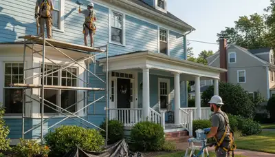 Painting contractors in Newton, MA providing interior and exterior house painting services