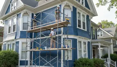 Painting crew serving Newton, MA with professional interior and exterior house painting services