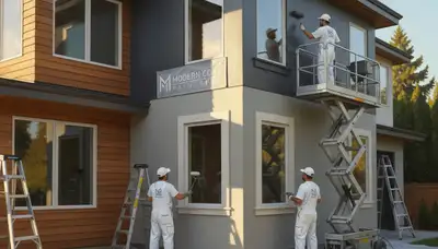 Exterior house painting in Newton, MA by Newton Paint Pros for weather protection and curb appeal