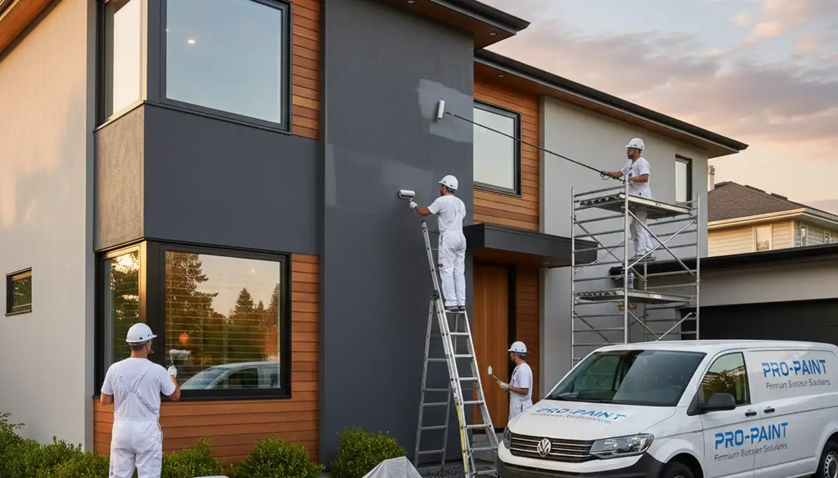 Newton, MA exterior house painting by Newton Paint Pros protecting homes with durable weather-resistant coatings