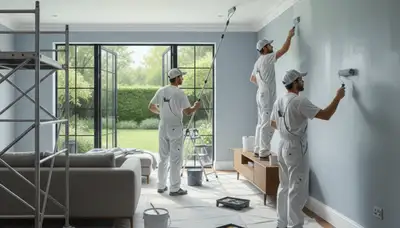 Interior house painting in Newton, MA by Newton Paint Pros for a clean, durable finish