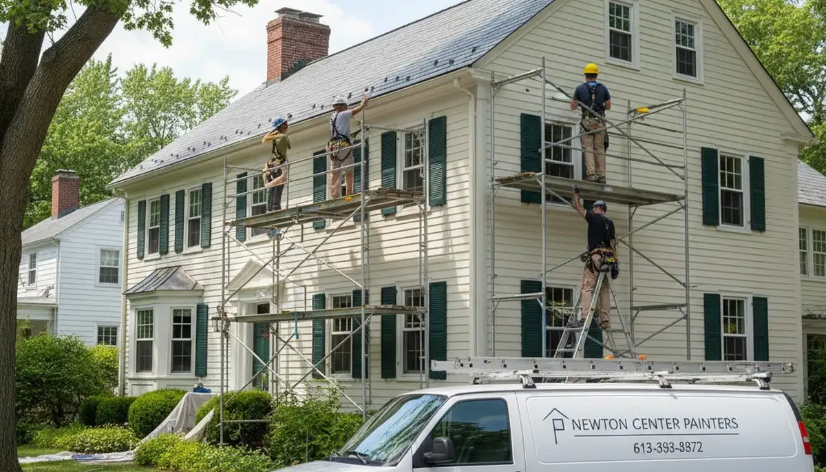 Professional Newton, MA painting team providing interior and exterior house painting services