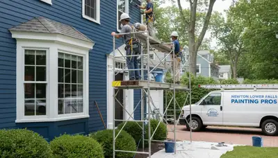 Painting contractor in Newton, MA providing professional interior and exterior home painting services