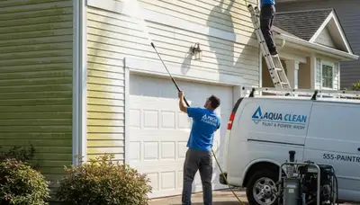 Vinyl siding pressure cleaning service in Newton, MA for home exterior curb appeal and protection