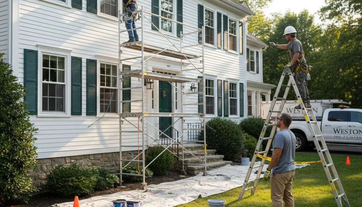 Painting contractors in Newton, MA providing professional interior and exterior house painting services
